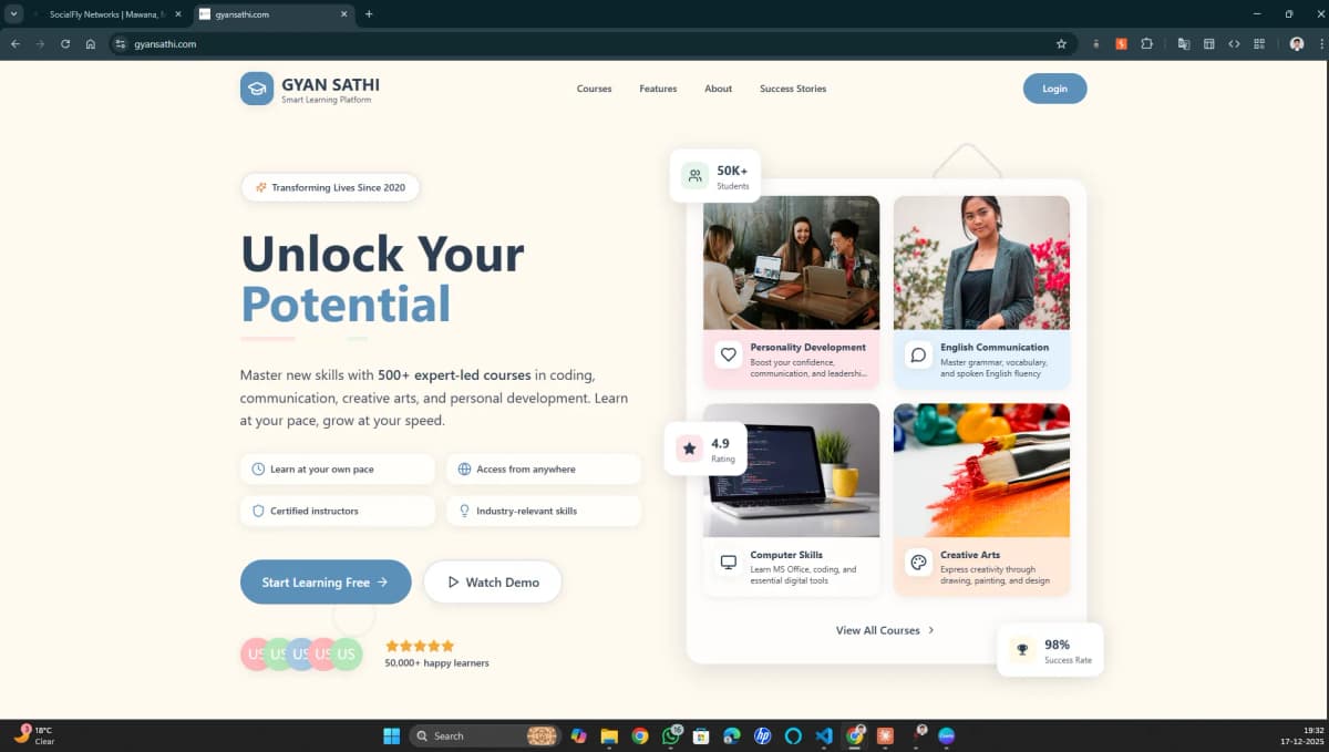 Gyansathi LMS Dashboard - 1