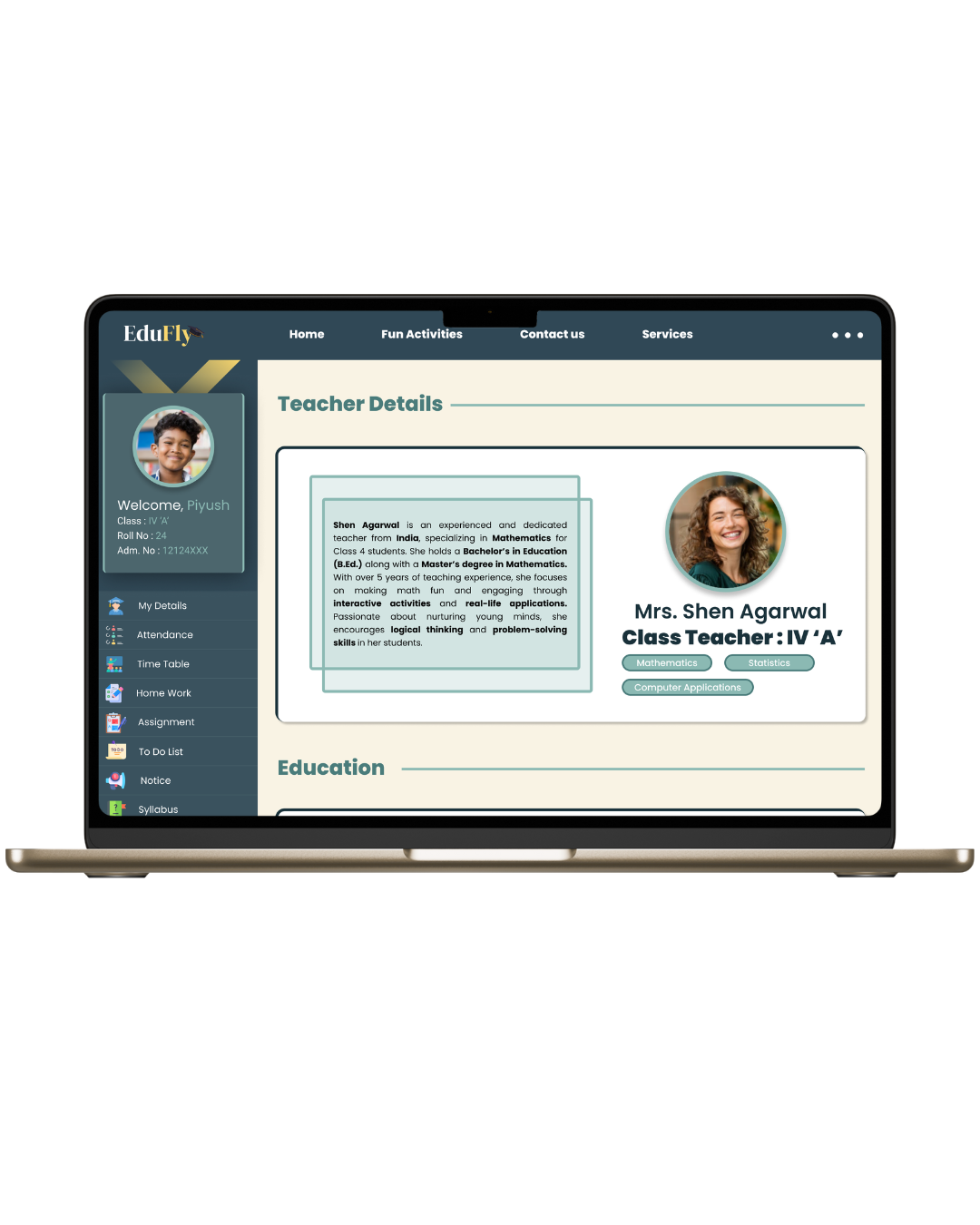 EduFly MacBook Mock